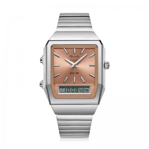 Alexandre Christie AC 2B37 Silver Orange LHBSSOR Dual Time